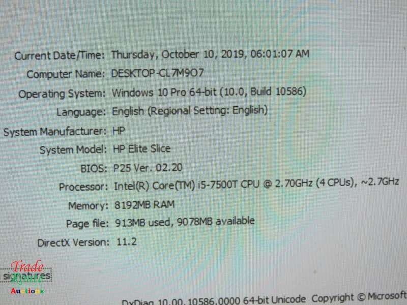 HP Elite Slice Mighty and Modular Mini PC | CORE i5 7500T 7th Gen 2.7GHz | 8GB RAM | 256GB SSD