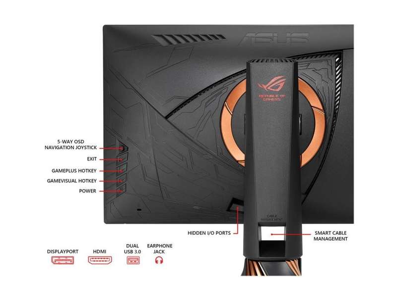 ASUS ROG SWIFT PG258Q 24.5" FHD 240Hz G-Sync Gaming Monitor - ROG Republic of Gamers 24.5 Inches