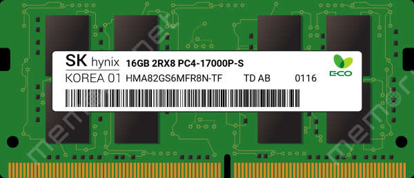 16GB RAM FOR LAPTOPS - SK Hynix 1x 16GB DDR4-2133 SODIMM PC4-17000P-S Module HMA82GS6MFR8N-TF