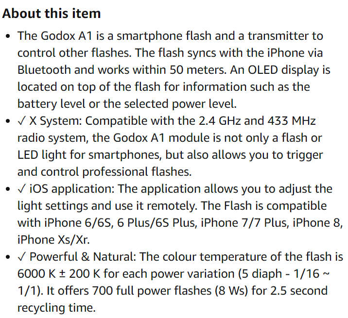 Godox A1 Wireless Flash for IOS Smartphones