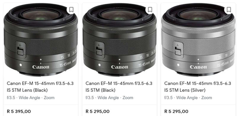 Canon EF-M 15-45mm f/3.5-6.3 IS STM Lens (Graphite Black)