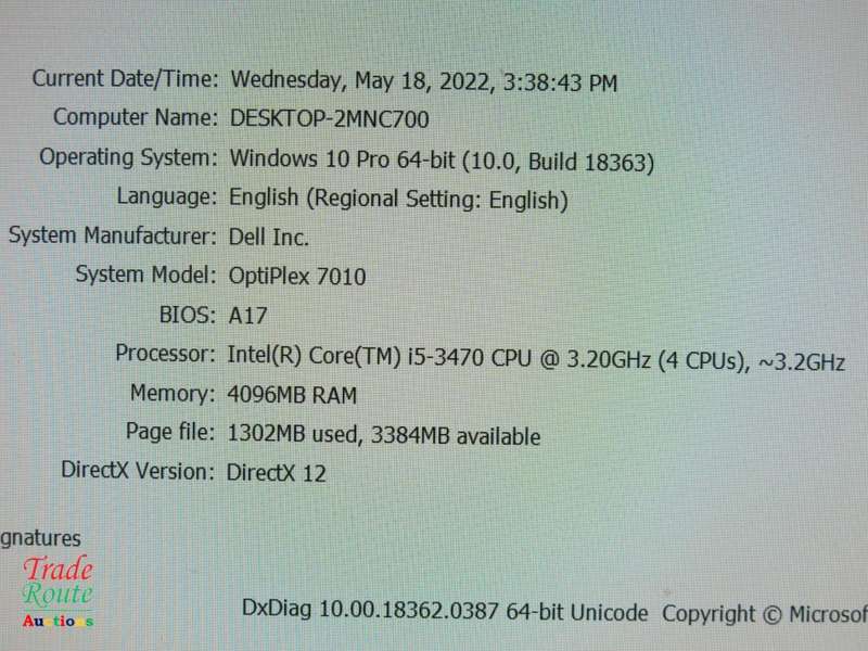 Dell OptiPlex 7010 SFF Desktop PC | Core i5 3470 3.2Ghz | 4GB RAM | 500GB HDD