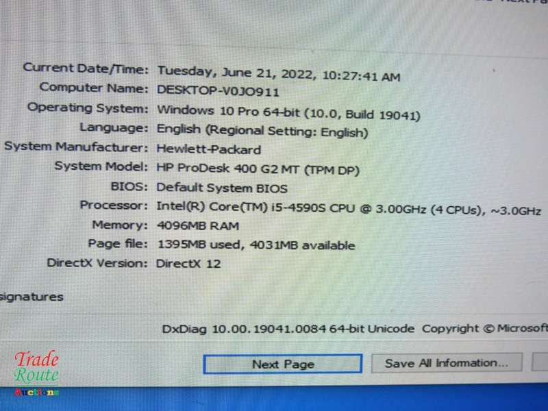 HP ProDesk 400 G2 MT Desktop Computer | Core i5 4590S 3.0Ghz | 4GB RAM | 500GB HDD