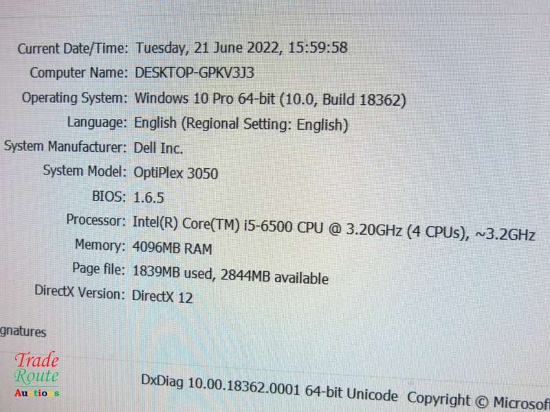 Dell OptiPlex 3050 Mini Tower Desktop PC | Core i5 6500 6th Gen 3.2Ghz | 4GB RAM | 500GB HDD