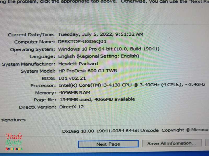 HP PRODESK 600 G1 SFF DESKTOP | CORE i3 4130 3.4GHz | 4GB RAM | 500GB HDD | DESKTOP PC