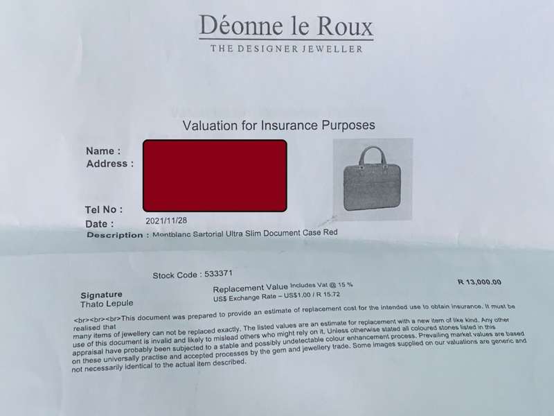 Montblanc Leather Bag Red - Montblanc Sartorial Slim Document Case