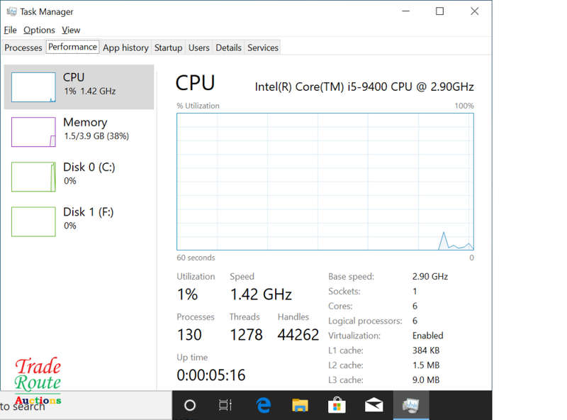 Lenovo V530s SFF Small form factor Desktop PC | CORE i5 9400 9th Gen 2.9GHz | 4GB RAM | 1TB HDD