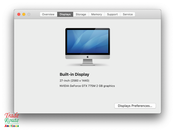 Apple iMac 27 inch Core i5 3.4GHz 8GB RAM 1TB HDD Ultraslim Nvidia GeForce GTX 2GB Graphics