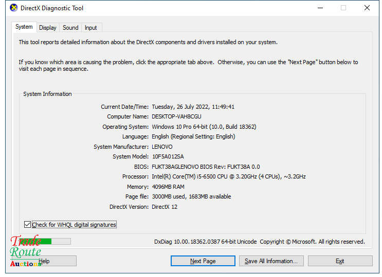 Lenovo M900z AIO All-in-One (ThinkCentre) - Type 10F5  - Core i5 24 inch Screen