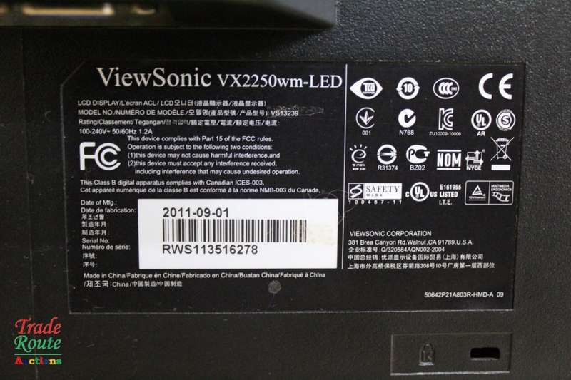 ViewSonic vx2250 VS13239 21.5-inch Widescreen LED Monitor 1080P FULL HD [ NO STAND ]