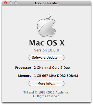 iMac 20-Inch "Core 2 Duo" 2.0Ghz - All in One COMPUTER Desktop - 1GB RAM - 250GB HDD