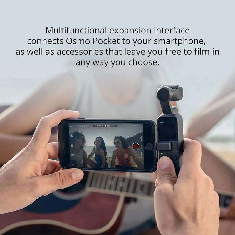 DJI Osmo Pocket OT110 - Handheld 3-Axis Gimbal Stabilizer with  Camera 12 MP 1/2.3 CMOS 4K60 Video