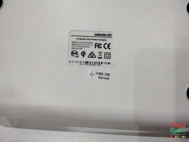UV Sterilizer with Wireless Charging -  White - designed for Samsung