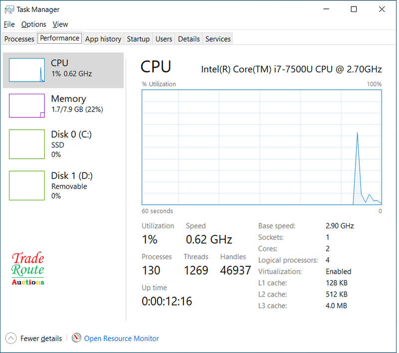 Dell Vostro 5568 15.6` LAPTOP | Intel Core i7 7th Gen | 8GB | 250GB | Nvidia 940MX 4GB | LOW BATTERY