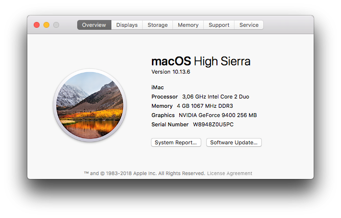 iMAC | 21.5 INCH | Core 2 Duo 3.06Ghz | 4GB RAM | 500GB HDD - Nvidia Geforce Graphics AIO Computer