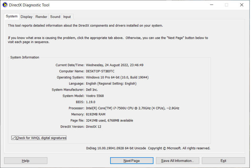 Dell Vostro 5568 15.6 LAPTOP | Intel Core i7 7th Gen | 8GB | 250GB + 1TB | Nvidia 4GB LOW BATTERY
