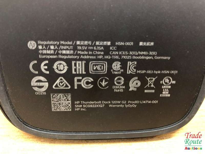 HP Thunderbolt Dock 120W G2 - HSN IX01 + 120W POWER ADAPTER DOCKING STATION