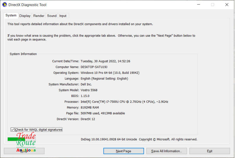 Dell Vostro 5568 15.6 LAPTOP | Intel Core i7 7th Gen | 8GB | 250GB SSD + 1TB HDD Nvidia 4GB Graphics