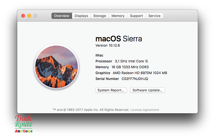 High Spec - Apple iMAC | 27 INCH | Core i5 3.1GHz 16GB RAM 1TB HDD