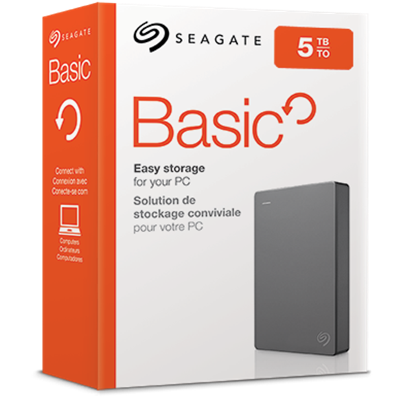 Seagate 5TB 2.5-inch Basic Portable Hard Drive | Brand New | External Drive 5000GB HDD