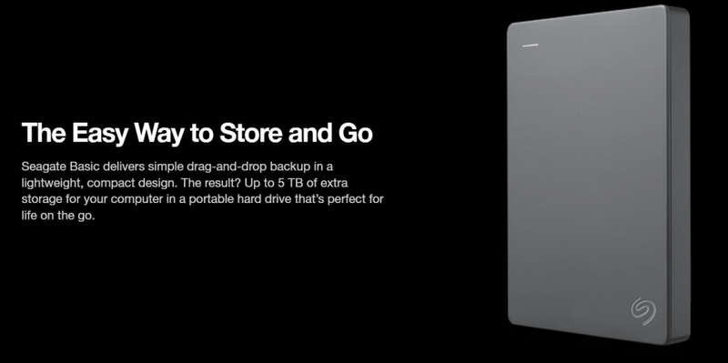 Seagate 5TB 2.5-inch Basic Portable Hard Drive | Brand New | External Drive 5000GB HDD