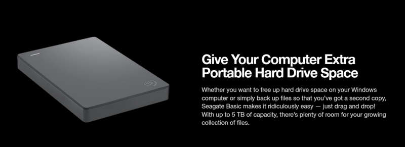 Seagate 5TB 2.5-inch Basic Portable Hard Drive | Brand New | External Drive 5000GB HDD