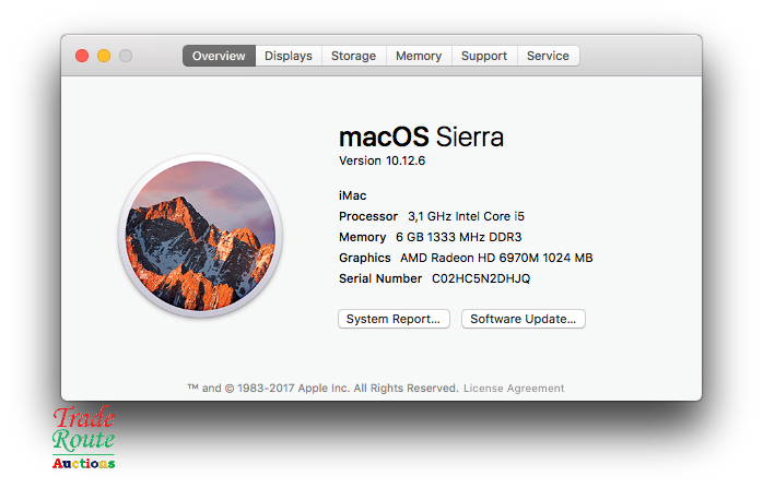 Apple iMAC | 27 INCH | Core i5 3.1GHz 6GB RAM 1TB HDD - [ CRACKED OUTER GLASS ] LCD IS FINE