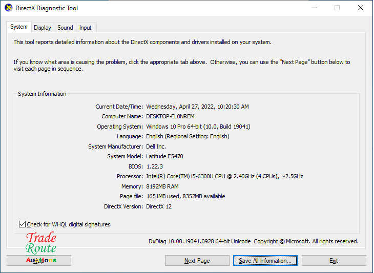 DELL LATITUDE E5470 LAPTOP | CORE i5 6300U 6th Gen 2.4GHz | 8GB RAM | 256GB SSD