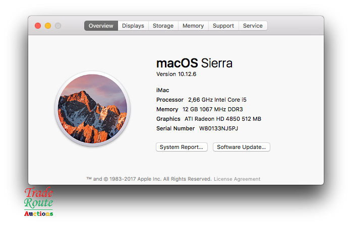 Apple iMAC | 27 INCH Core i5 2.66GHz 12GB RAM 1TB All In One Desktop ATI Radeon Graphics