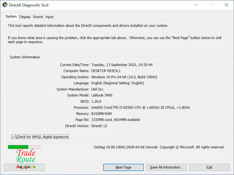 Dell Latitude 5490 Full HD 14` LAPTOP | Intel Core i5 8250U 8th Gen 1.8GHz | 8GB RAM 256GB SSD NVMe