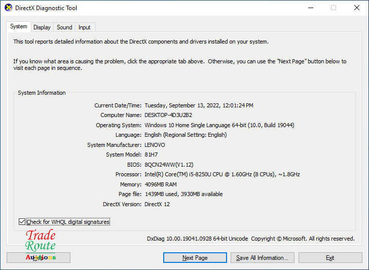 LENOVO IDEAPAD 130 81H7 LAPTOP | CORE i5 8250U 8th Gen @ 1.8GHZ  | 4GB RAM | 1TB HDD | NOTEBOOK