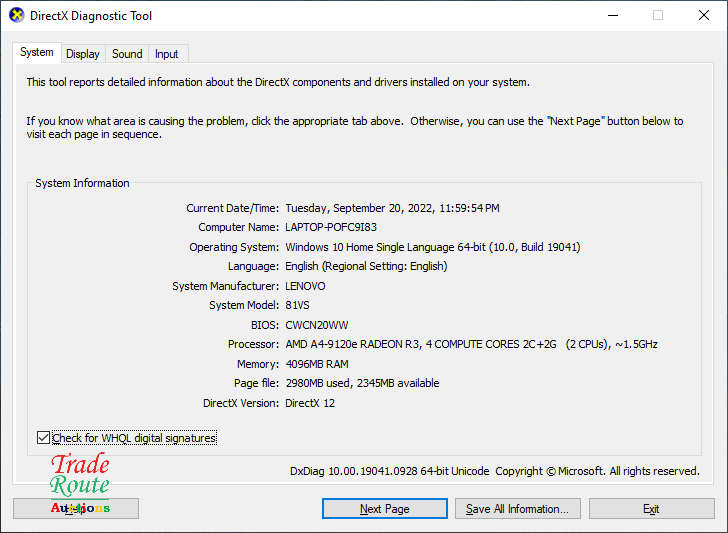 Lenovo IdeaPad 81VS Notebook PC - AMD A4-9120e / 14` HD / 4GB RAM / 64GB eMMC