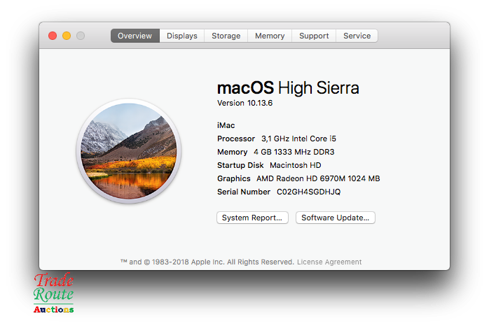 Apple iMAC | 27 INCH | Core i5 2.7GHz 4GB RAM 1TB HDD | All In One Desktop Computer