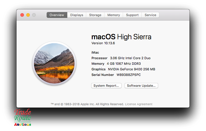iMAC | 21.5 INCH | Core 2 Duo 3.06Ghz | 4GB RAM | 500GB HDD - Nvidia Geforce Graphics