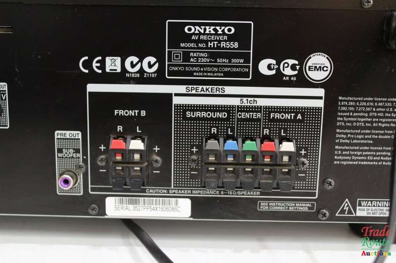 ONKYO HT-R558 AV RECEIVER - 5.1ch AMPLIFIER - Plz Read Description