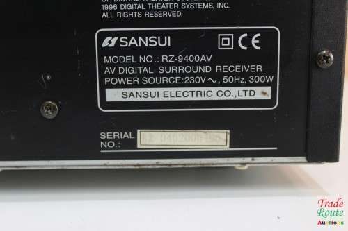 SANSUI RZ-9400AV AV DIGITAL SURROUND RECEIVER