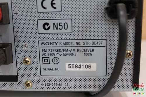 SONY AM/FM RECEIVER Amplifier Sony STR-DE497 AV receiver 100 W 5.1 channels Black