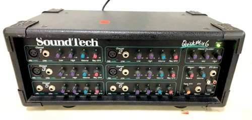 SoundTech Professional Audio Quick Mix 6 - QM6 - 6 Channels PA Mixer