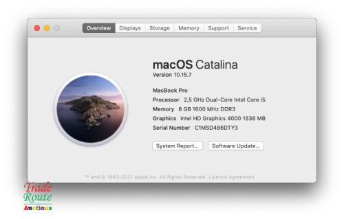 MacBook Pro 13.3-inch | Core i5 2.5GHz | 8GB RAM | 500GB HDD | Apple Laptop [CRACKED OUTER GLASS]