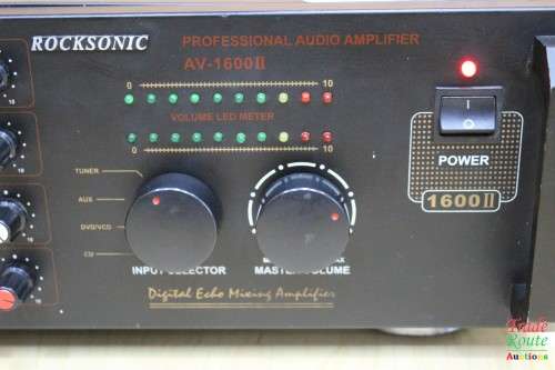 ROCKSONIC Professional Audio Amplifier AV-1600 II - Digital Echo Mixing Amplifier