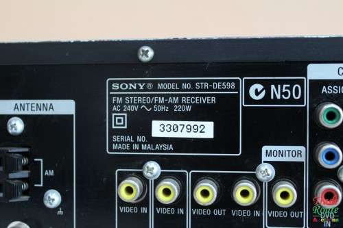 SONY STR-DE598 FM Stereo / FM-AM Receiver - 6.1 Channel Surround Sound - Amplifier