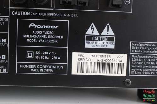 Pioneer VSX-RS320 Multi Channel AV Receiver