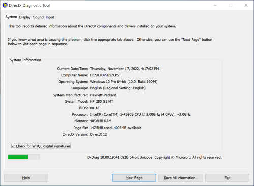 HP 280 G1 MT Desktop PC
