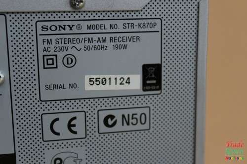 SONY Digital A/V Control Center STR-K870P/ SONY ACTIVE SUBWOOFER SA-WMSP87E / SPEAKER SYSTEM SSCNP87