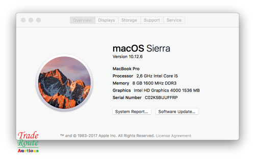 MacBook Pro 13.3-inch 2014 Retina | Core i5 2.6GHz | 8GB RAM | 256GB SSD