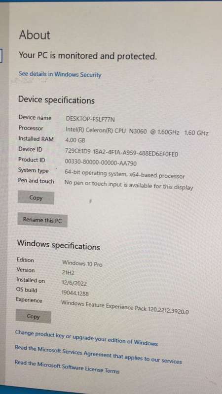 Intel NUC Mini-PC NUC5CPYH | Intel Celeron N3060 1.6GHz | 4GB RAM | 500GB HDD DESKTOP PC