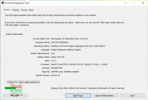 10th Generation | Acer Aspire 3 A315-56 15.6` Laptop | Core i3 1005G1 | 8GB RAM | 512GB SSD