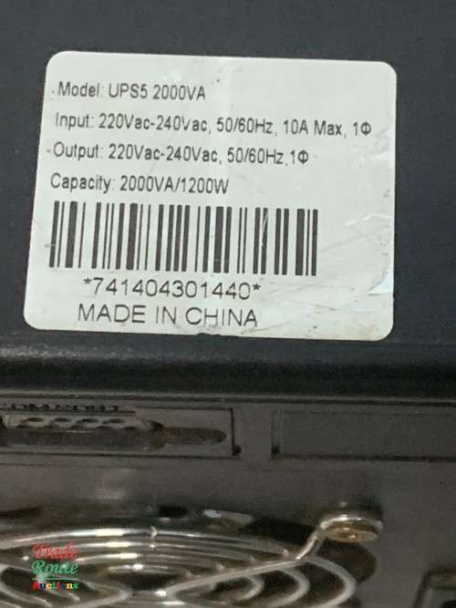 UPS5 2000VA 1200W UPS - Salvage Stock - No power