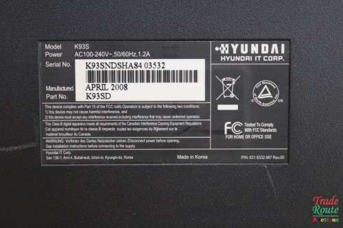 HYUNDAI K93S Monitor - Hyundai K93S - LCD Monitor - 19` 1280 x 1024