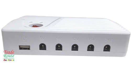 Mini DC UPS 15000mah 5V/12V/15V/24V 24W for Modems Routers Internet Camera ** Loadshedding Killer